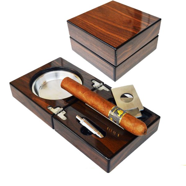 Classic Wooden Cigar Ashtray Kit